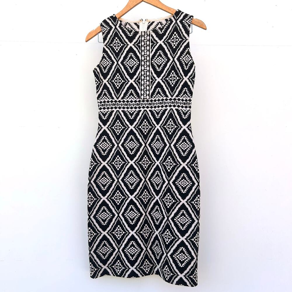St. John Collection Patterned Knit Black White Sa… - image 2